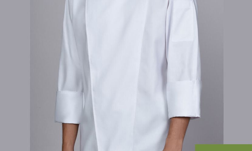 holly white chef jacket long sleeve